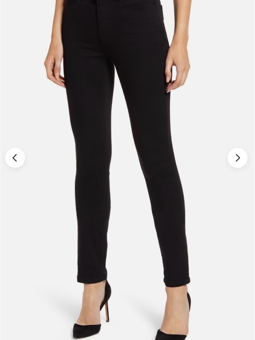 PAIGE HOXTON SKINNY Flawless Fit  Ankle Jeans in Black Shadow.
